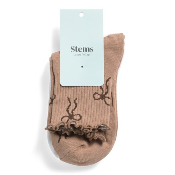 STEMS Multi 2pk Bow Short Socks - Picture 1 of 1